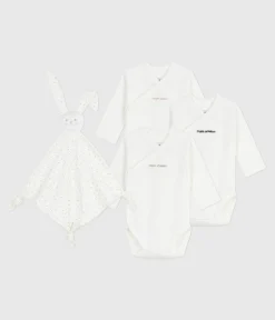 Petit Bateau Newborn*Newborn-Geschenkset aus bestickter Baumwolle variante 1