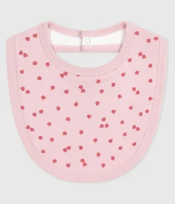 Petit Bateau Lätzchen|Newborn*Newborn-Lätzchen aus bedruckter Baumwolle rosa JOLI/weiss MULTICO