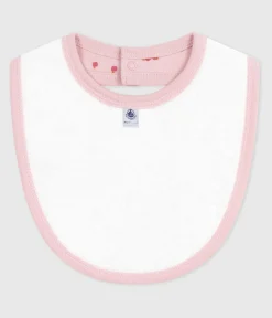 Petit Bateau Lätzchen​|Newborn*Newborn-Lätzchen aus bedruckter Baumwolle rosa JOLI/weiss MULTICO