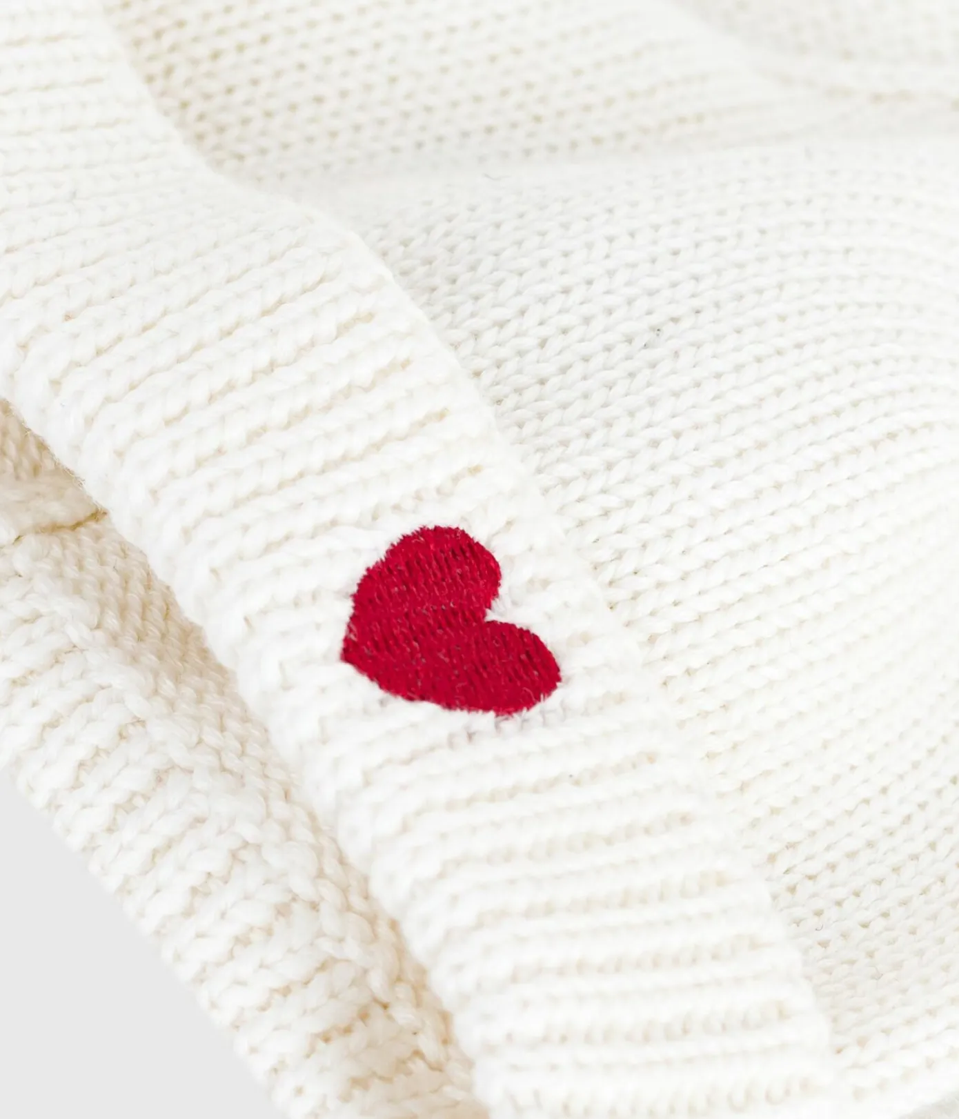 Petit Bateau Accessoires, Sonnenhüte, Caps|Newborn*Newborn-Mützchen aus Baumwollstrick weiss MARSHMALLOW