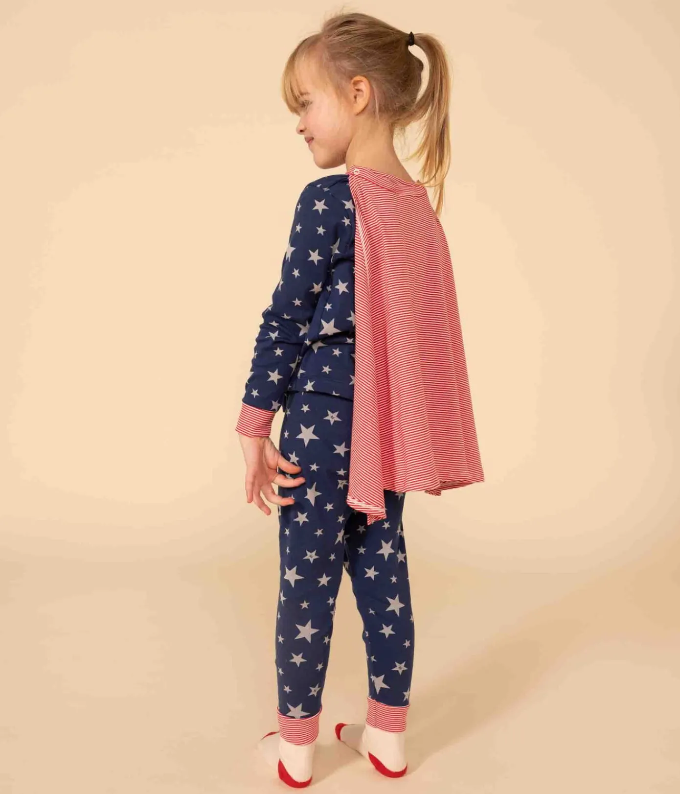 Petit Bateau Schlafanzüge, Pyjamas|Schlafanzüge, Nachthemden*Phosphoreszierender Maskerade-Pyjama aus Baumwolle für kleine Mädchen/kleine Jungen INCOGNITO/ MULTICO