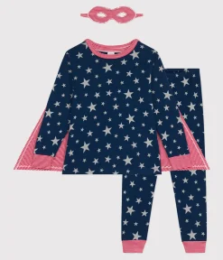 Petit Bateau Schlafanzüge, Pyjamas|Schlafanzüge, Nachthemden*Phosphoreszierender Maskerade-Pyjama aus Baumwolle für kleine Mädchen/kleine Jungen INCOGNITO/ MULTICO