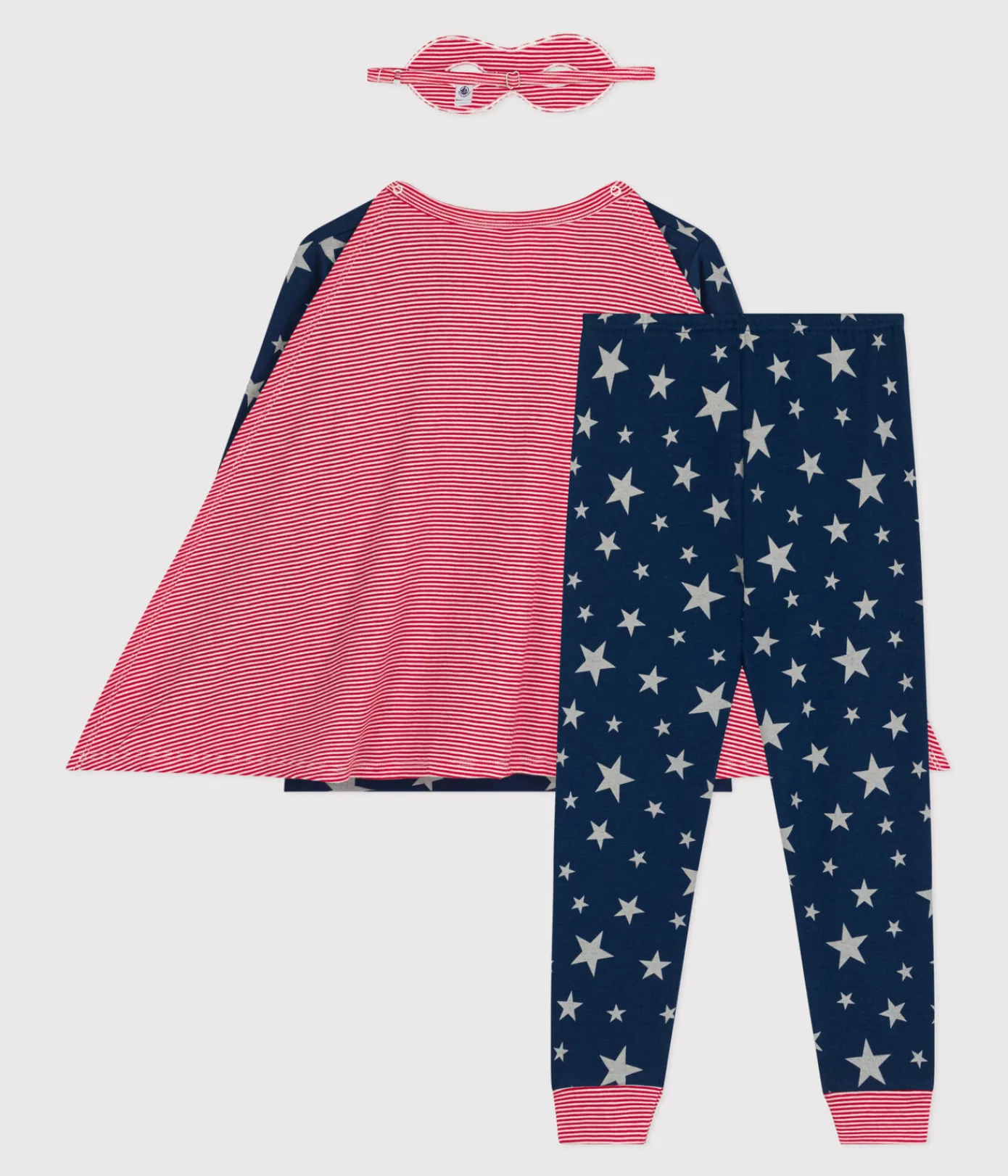 Petit Bateau Schlafanzüge, Pyjamas|Schlafanzüge, Nachthemden*Phosphoreszierender Maskerade-Pyjama aus Baumwolle für kleine Mädchen/kleine Jungen INCOGNITO/ MULTICO