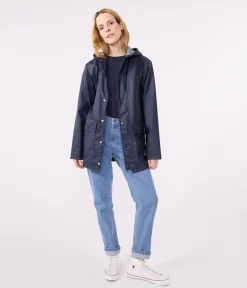 Petit Bateau Herren|Jacken, Mäntel*Regenjacke aus recyceltem Material und Bio-Baumwolle blau SMOKING