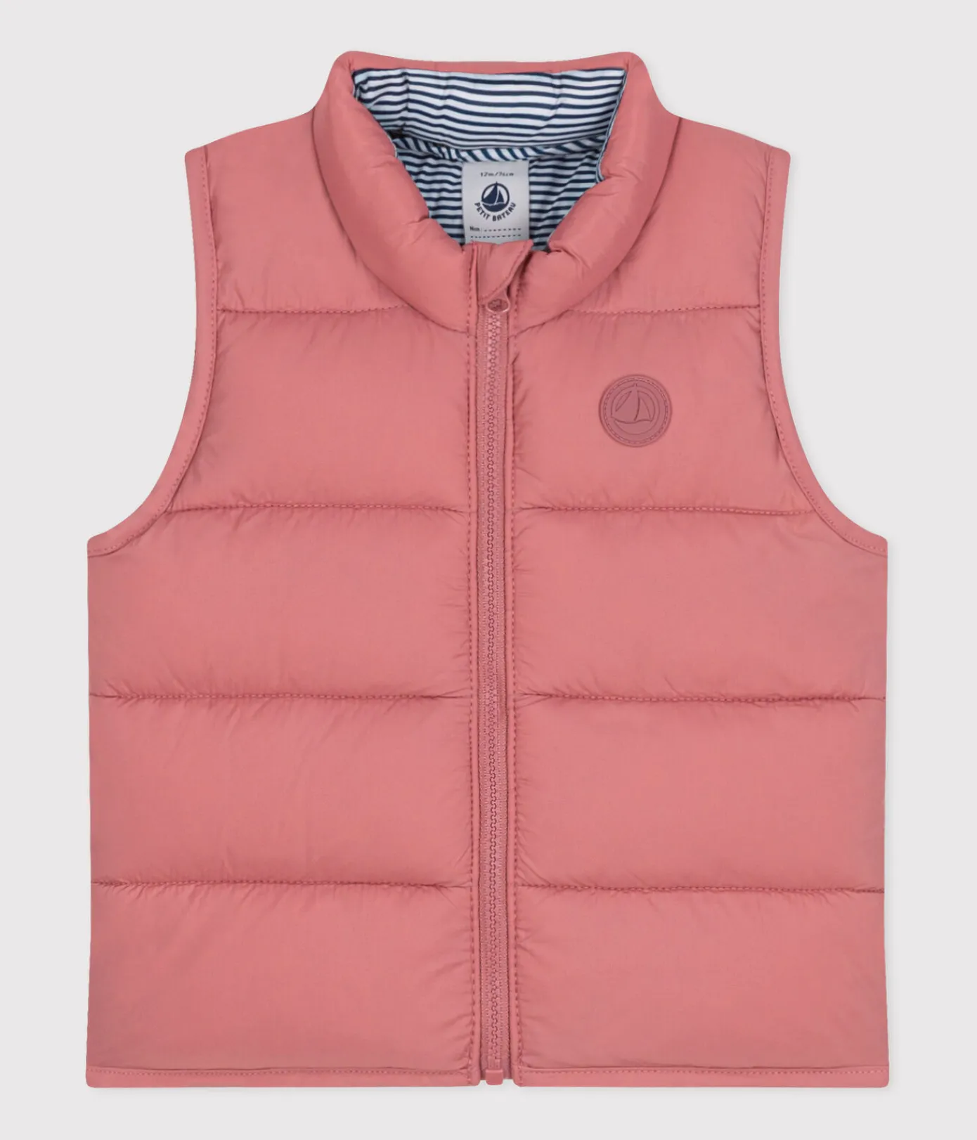 Petit Bateau Jacken, Anoraks*Ärmellose Baby-Steppweste rosa ROSEWOOD