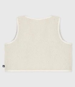 Petit Bateau Pullover, Cardigans*Ärmellose Babyweste aus Milleraies-Baumwolle und Sherpa MILK/ MULTICO