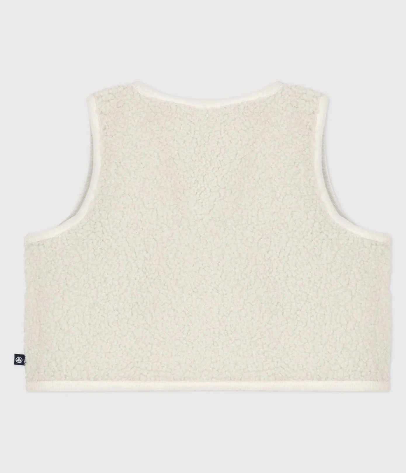 Petit Bateau Pullover, Cardigans*Ärmellose Babyweste aus Milleraies-Baumwolle und Sherpa MILK/ MULTICO