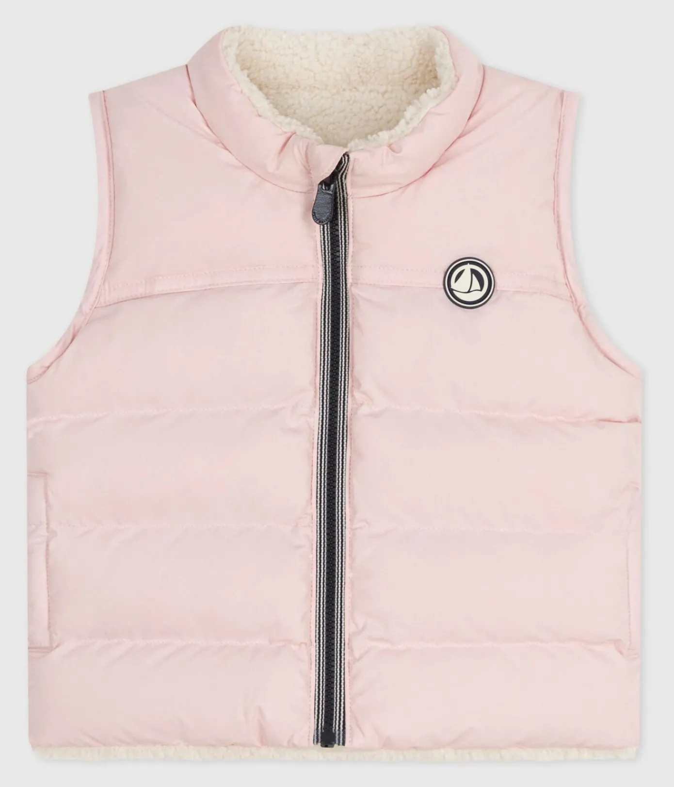 Petit Bateau Jacken, Anoraks*Ärmellose Baby-Weste zum Wenden rosa JOLI/ MILK