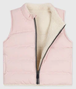 Petit Bateau Jacken, Anoraks*Ärmellose Baby-Weste zum Wenden rosa JOLI/ MILK