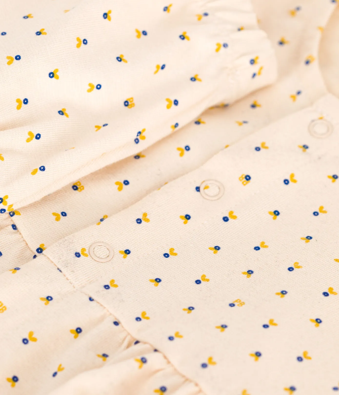 Petit Bateau Kleider|Newborn*Ärmelloses Baby Kleid mit Slip aus leichtem Jersey weiss AVALANCHE/ MULTICO