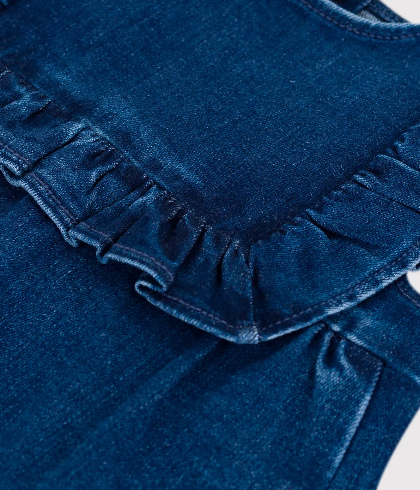 Petit Bateau Kleider*Ärmelloses Babykleid aus Denim blau DENIM MOYEN
