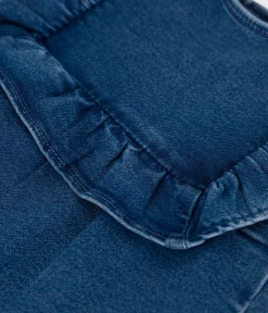 Petit Bateau Kleider*Ärmelloses Baby-Kleid aus Jeansstoff blau BLEU DELAVE