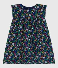 Petit Bateau Kleider*Ärmelloses Babykleid aus leichtem Jersey blau MEDIEVAL/weiss MULTICO