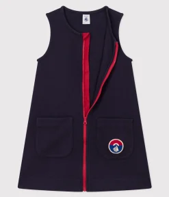Petit Bateau Kleider, Röcke*Ärmelloses Kinderkleid aus Baumwolle für Mädchen blau SMOKING