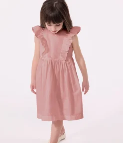 Petit Bateau Kleider, Röcke*Ärmelloses Kinderkleid aus schlichter Baumwolle rosa CHARME