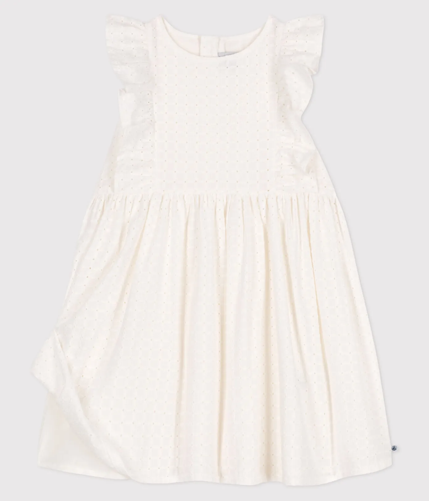 Petit Bateau Kleider, Röcke*Ärmelloses Kinder-Kleid aus Baumwolle weiss MARSHMALLOW