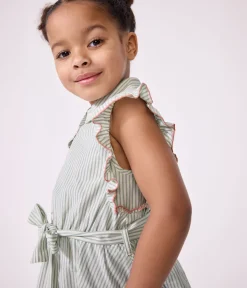 Petit Bateau Kleider, Röcke*Ärmelloses Kinder-Kleid aus Baumwolle mit Streifen PAUL/ ECUME