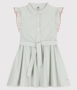Petit Bateau Kleider, Röcke*Ärmelloses Kinder-Kleid aus Baumwolle mit Streifen PAUL/ ECUME