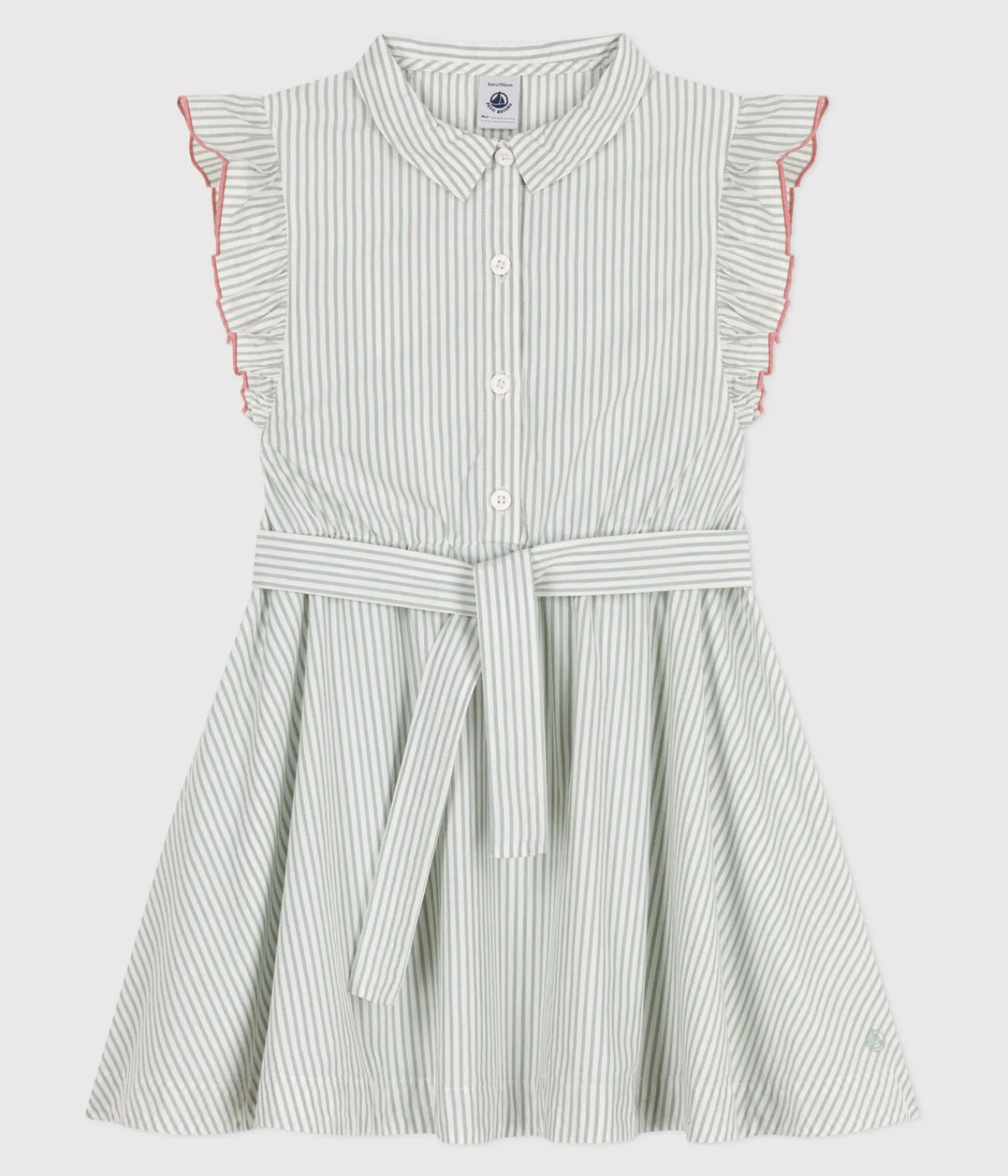 Petit Bateau Kleider, Röcke*Ärmelloses Kinder-Kleid aus Baumwolle mit Streifen PAUL/ ECUME