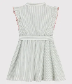 Petit Bateau Kleider, Röcke*Ärmelloses Kinder-Kleid aus Baumwolle mit Streifen PAUL/ ECUME