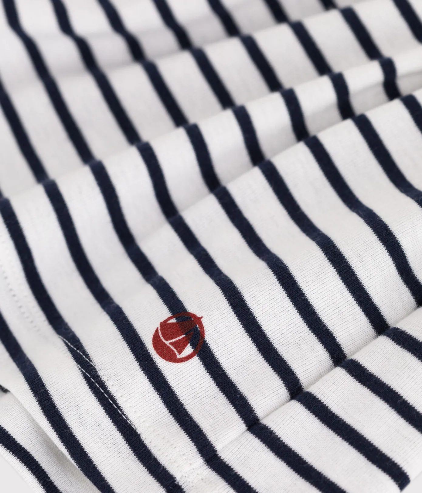 Petit Bateau Kleider, Röcke*Ärmelloses Kinder-Kleid aus Baumwolle mit Streifen weiss MARSHMALLOW/blau SMOKING