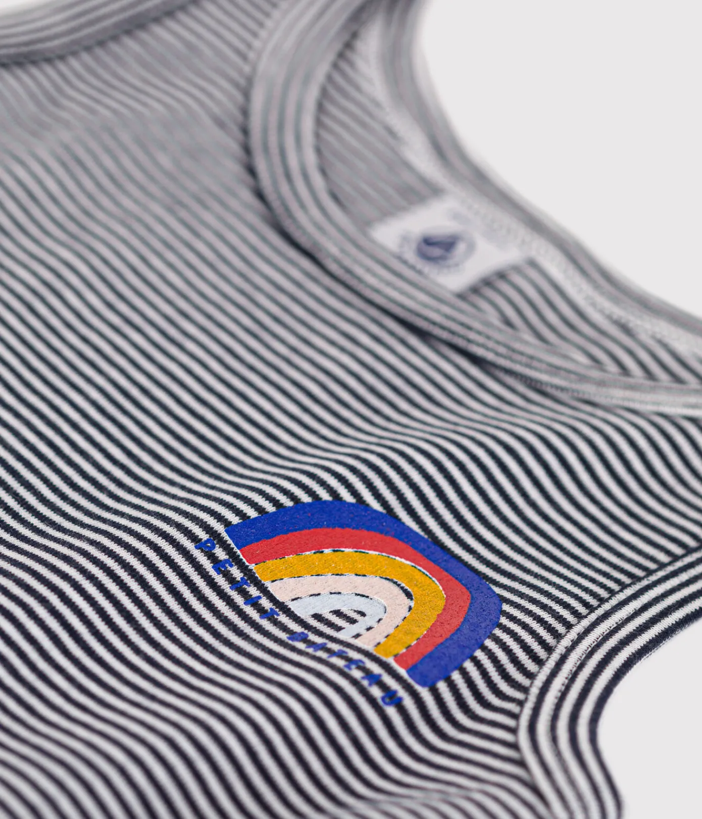 Petit Bateau Kleider, Röcke*Ärmelloses Kleid aus Baumwolle für Mädchen blau SMOKING/weiss MARSHMALLOW