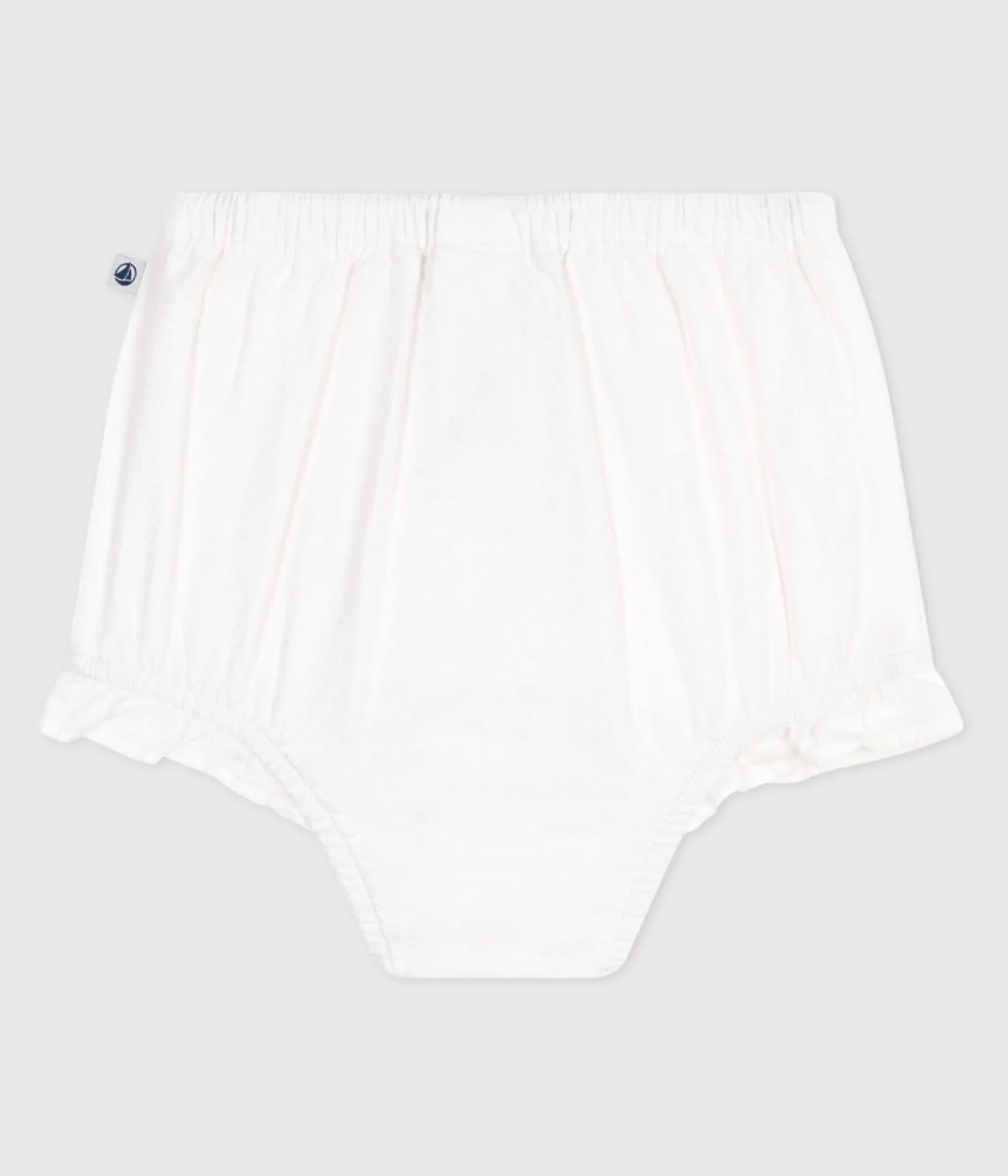 Petit Bateau Shorts, Hosen, Leggings*Seersucker-Babypumphose weiss ECUME