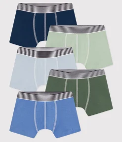 Petit Bateau Unterhosen, Boxershorts*Set aus 5 einfarbigen Kinder-Boxershorts aus Baumwolle variante 1