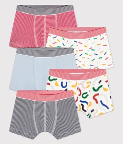Petit Bateau Unterhosen, Boxershorts*Set aus 5 Kinder-Boxershorts mit Skateboard-Motiv, aus Baumwolle variante 1