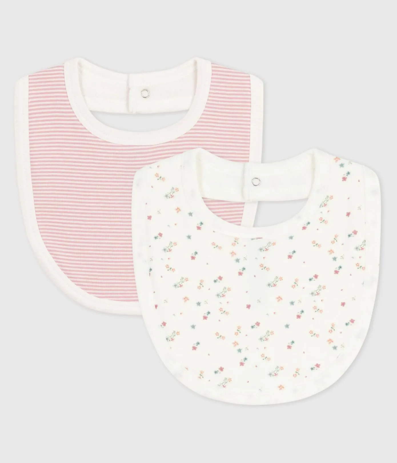 Petit Bateau Lätzchen|Newborn*Set Baby-Lätzchen aus Baumwolle mit Blumenmotiv variante 1