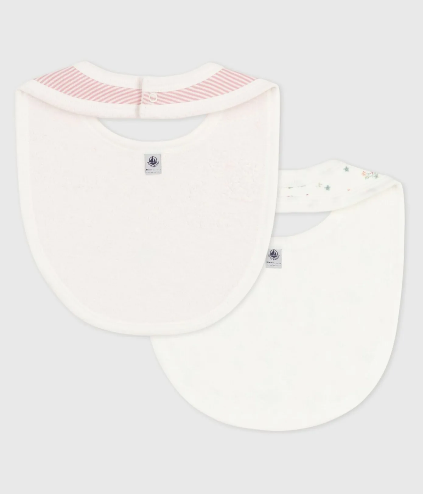 Petit Bateau Lätzchen|Newborn*Set Baby-Lätzchen aus Baumwolle mit Blumenmotiv variante 1