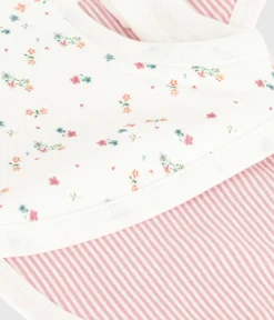 Petit Bateau Lätzchen|Newborn*Set Baby-Lätzchen aus Baumwolle mit Blumenmotiv variante 1