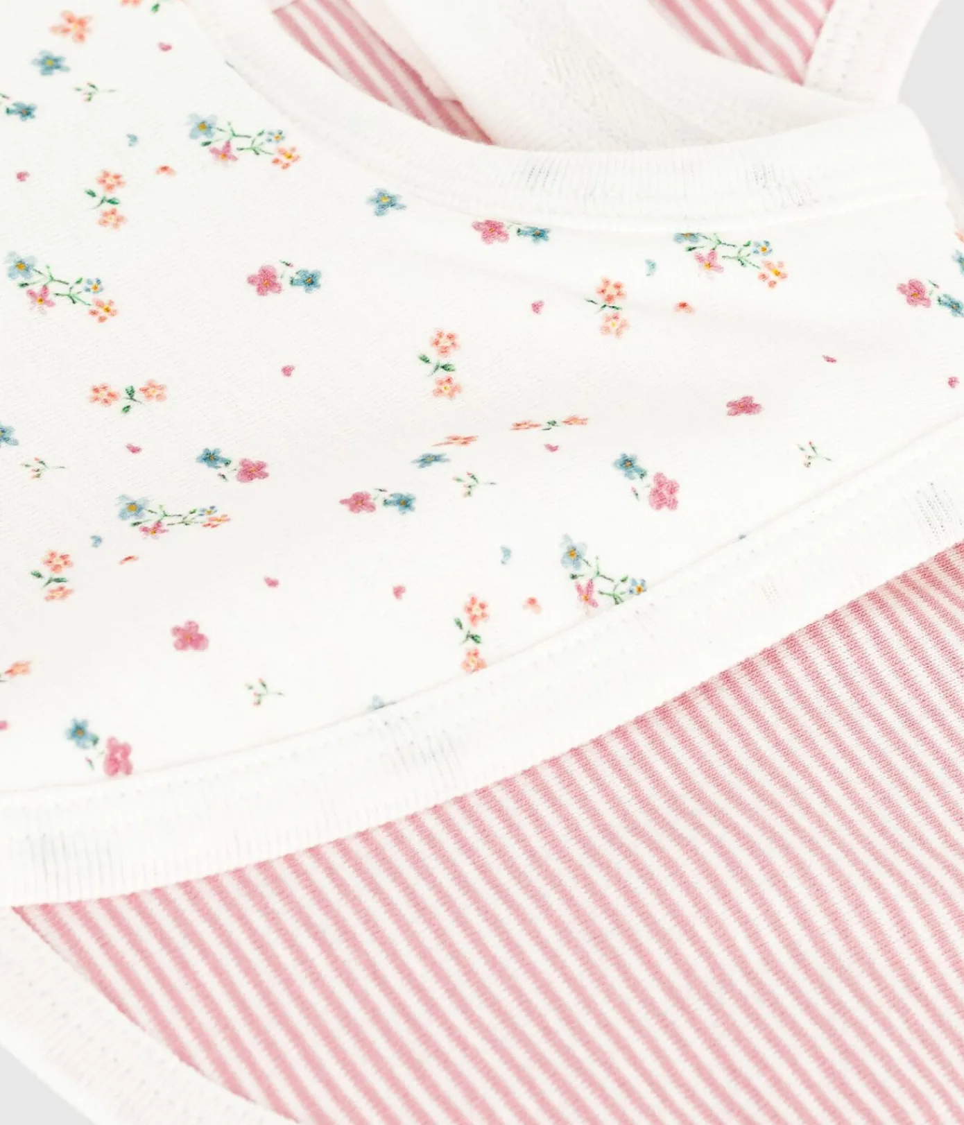 Petit Bateau Lätzchen|Newborn*Set Baby-Lätzchen aus Baumwolle mit Blumenmotiv variante 1