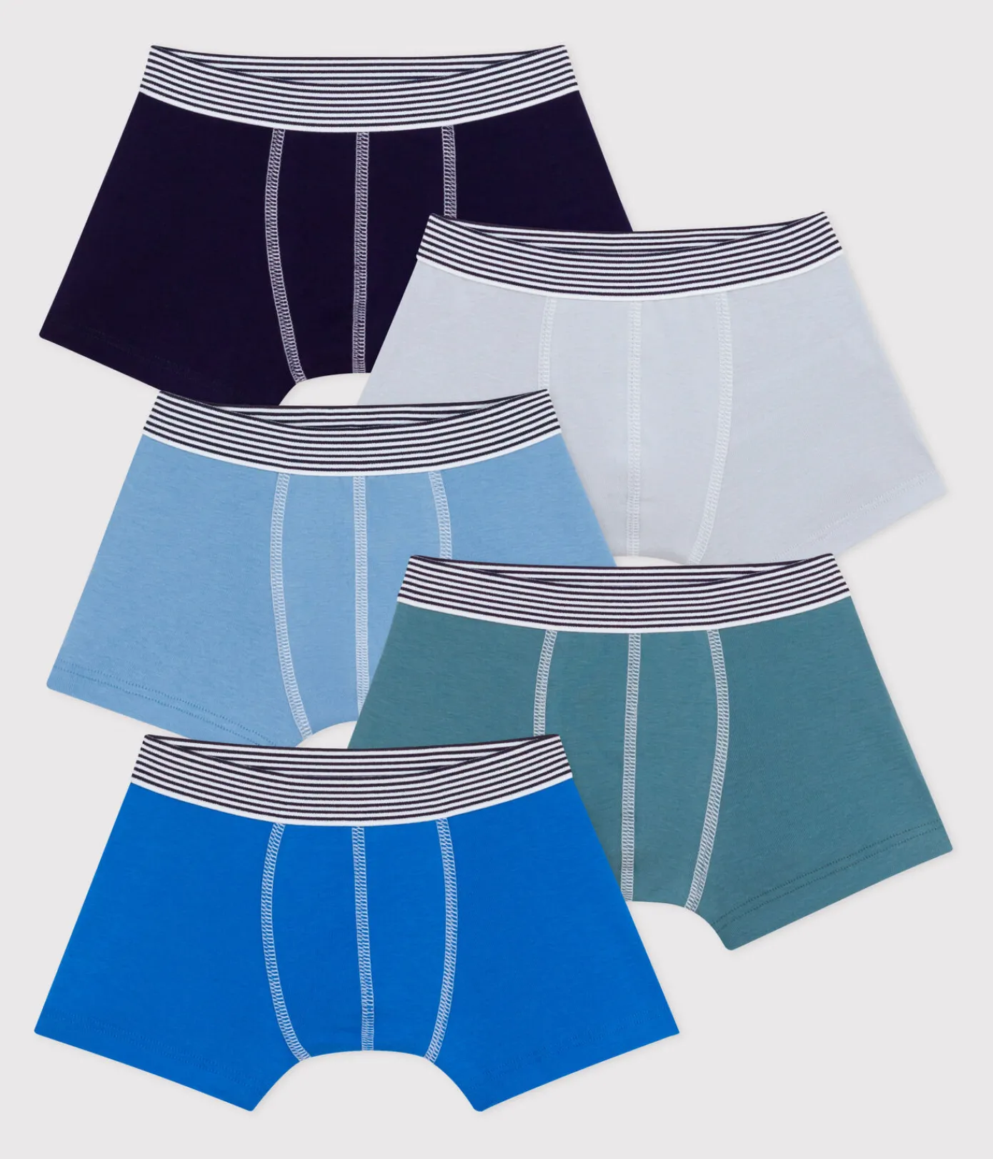 Petit Bateau Unterhosen, Boxershorts*Set Kinder-Boxershorts aus einfarbiger Baumwolle variante 1