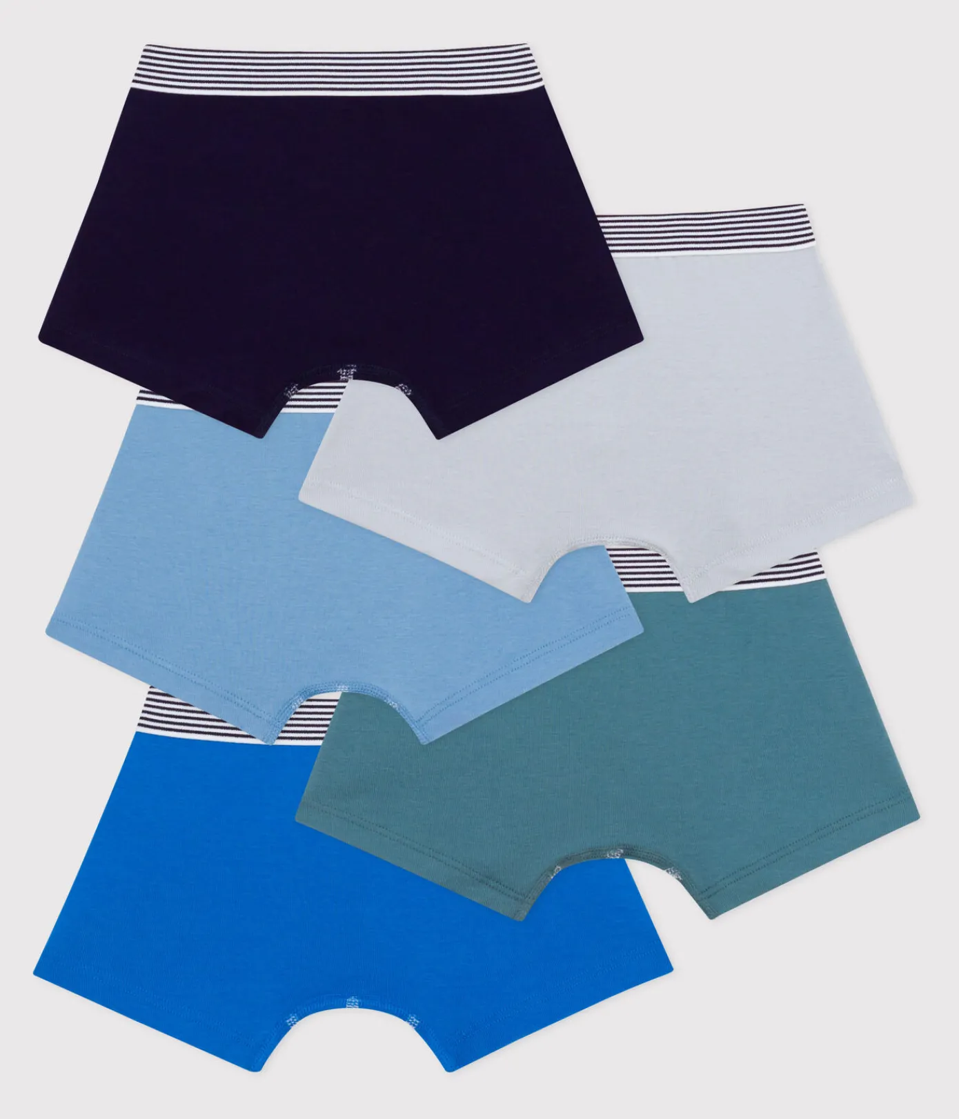 Petit Bateau Unterhosen, Boxershorts*Set Kinder-Boxershorts aus einfarbiger Baumwolle variante 1
