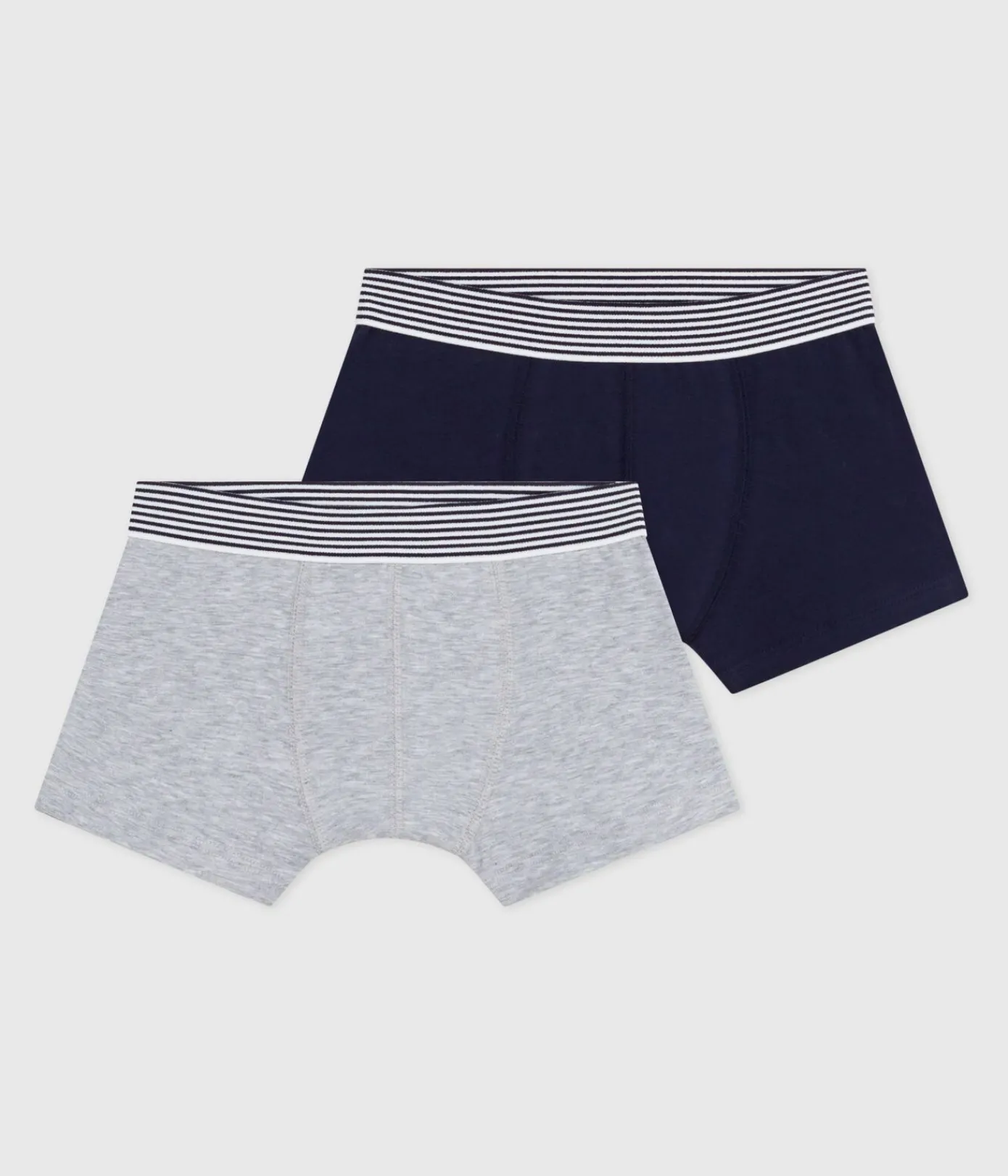 Petit Bateau Unterhosen, Boxershorts*Set Kinder-Boxershorts aus einfarbiger Baumwolle mit Elastan variante 1