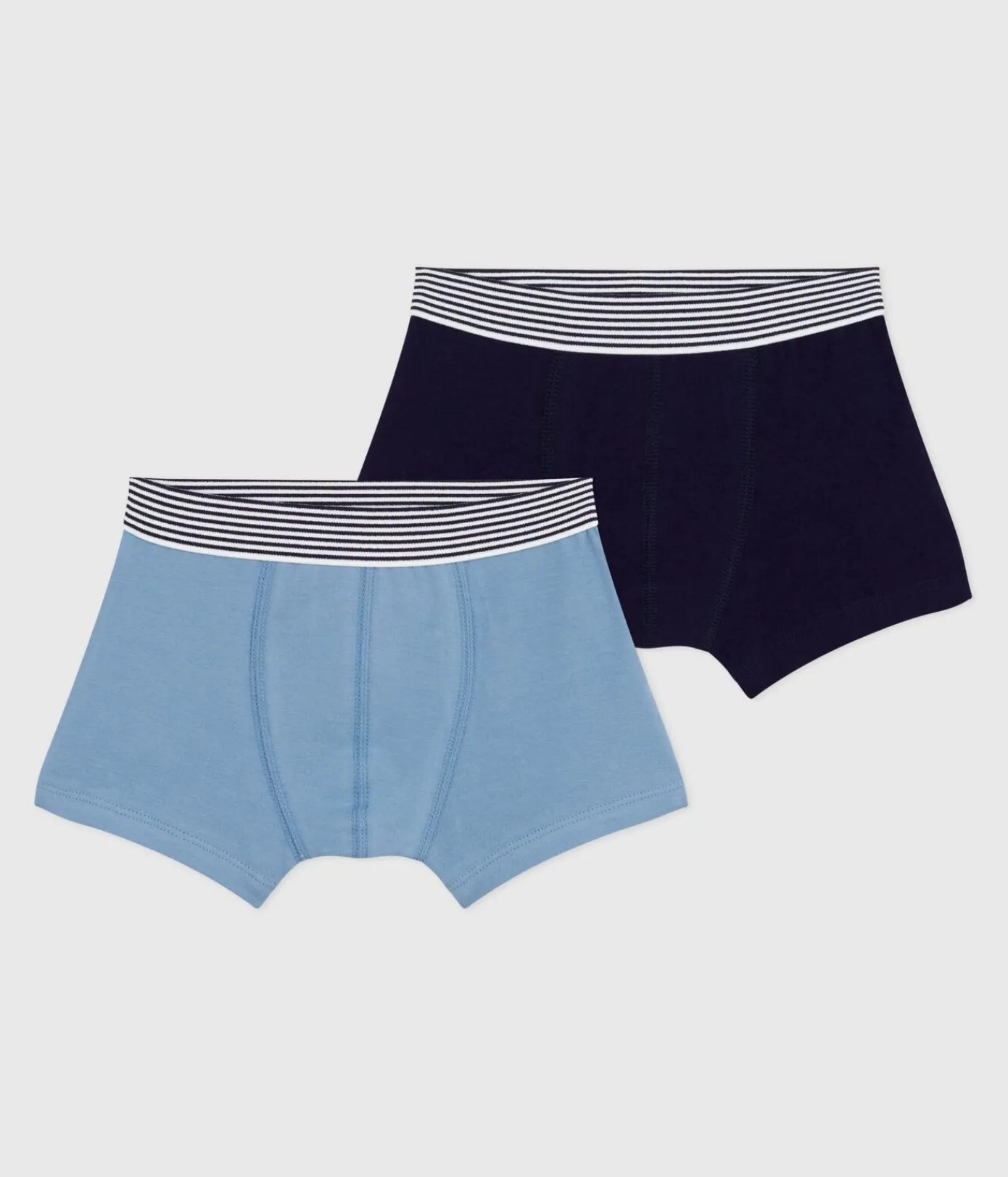 Petit Bateau Unterhosen, Boxershorts*Set Kinder-Boxershorts aus einfarbiger Baumwolle mit Elastan variante 1