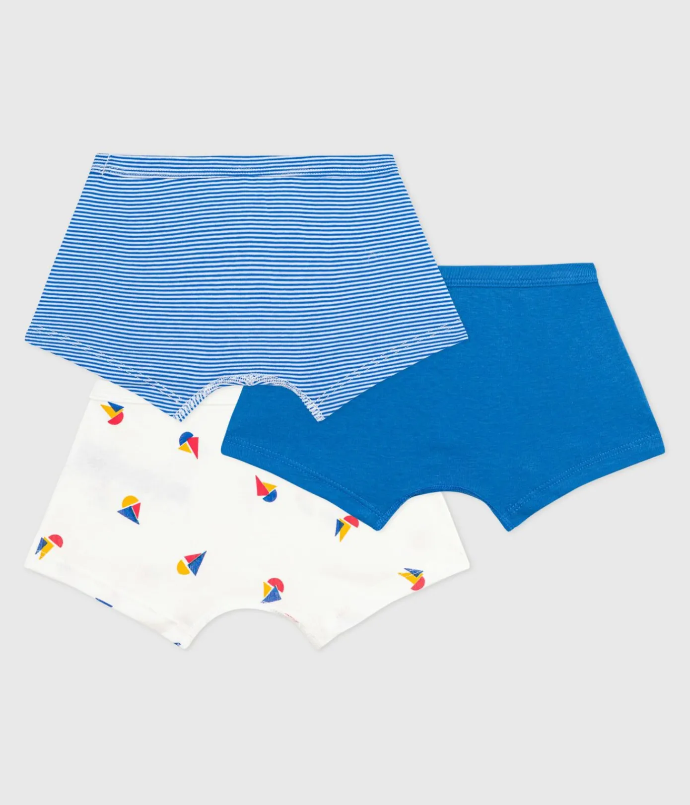 Petit Bateau Unterhosen, Boxershorts*Set Kinder-Boxershorts aus Baumwolle mit überzogenem Bund und Schiff-Motiv variante 1