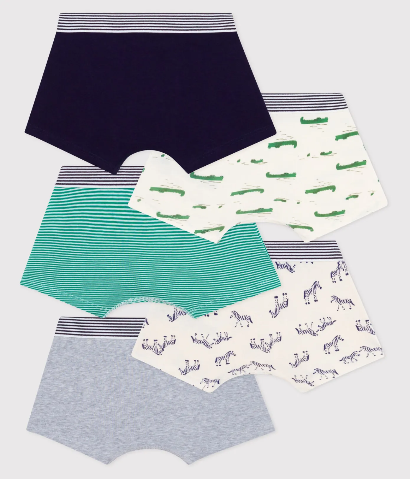 Petit Bateau Unterhosen, Boxershorts*Set Kinder-Boxershorts aus Baumwolle mit Tier-Motiven variante 1