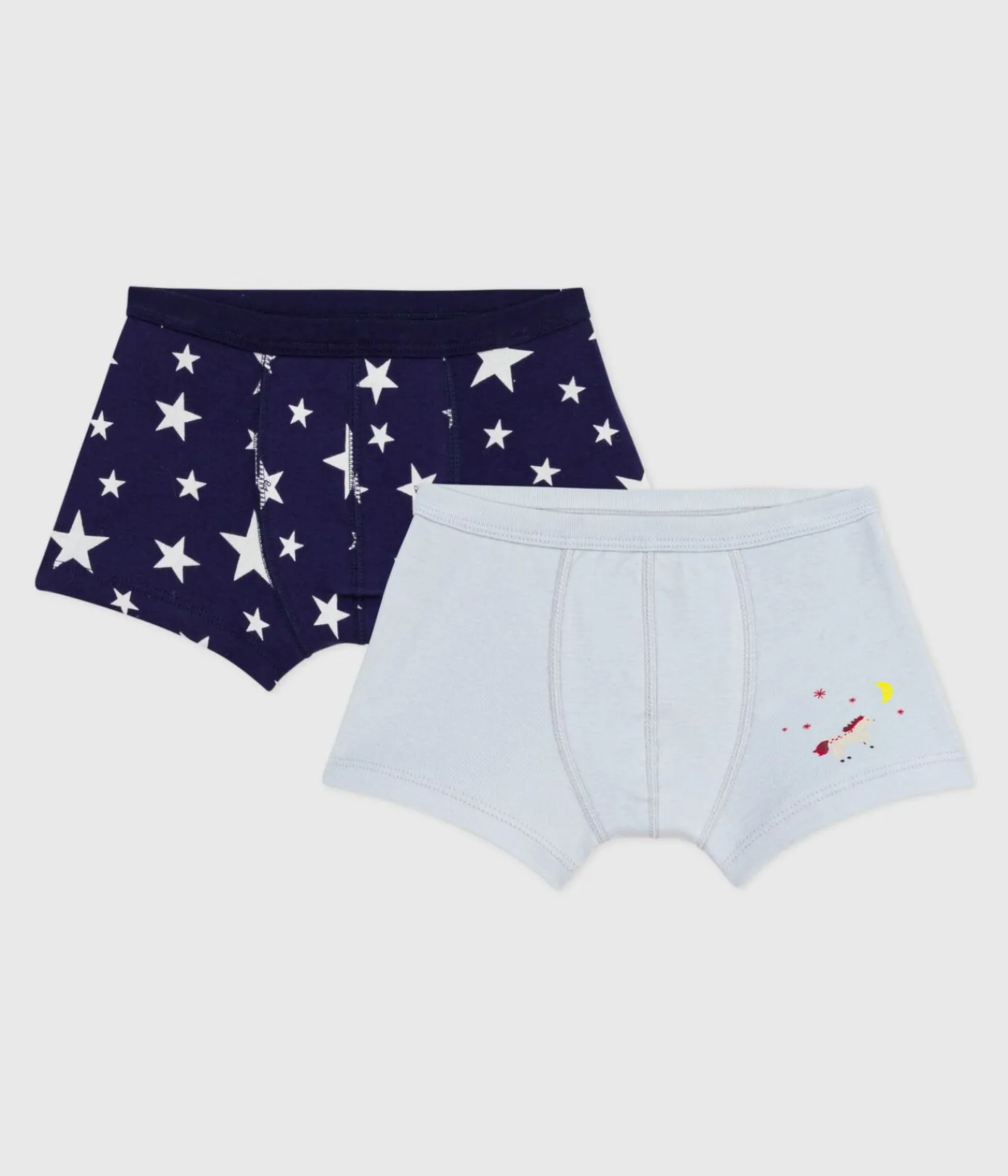 Petit Bateau Unterhosen, Boxershorts*Set Kinder-Boxershorts mit überzogenem Bund aus Baumwolle und Sternmotiv variante 1