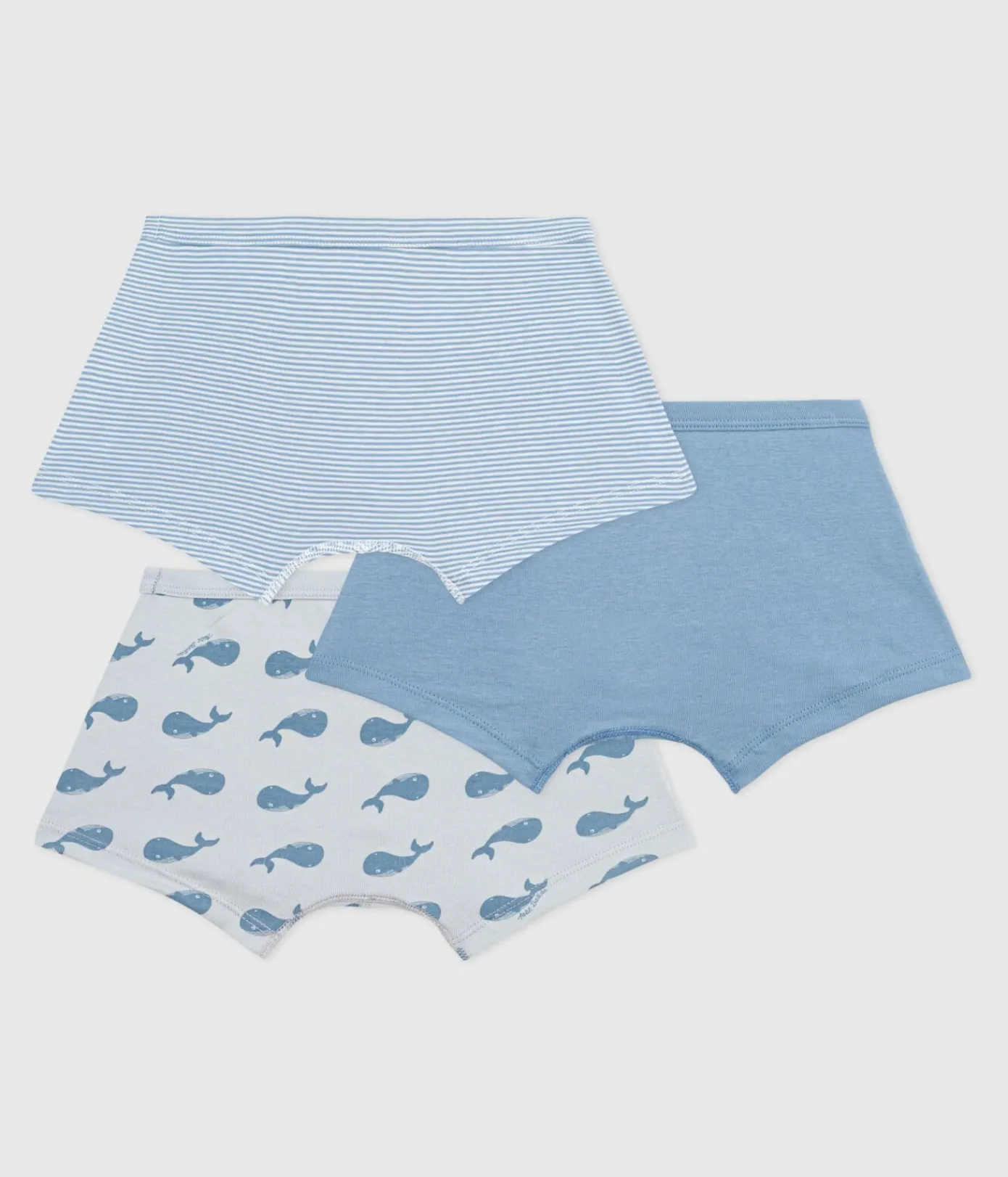 Petit Bateau Unterhosen, Boxershorts*Set Kinder-Boxershorts mit überzogenem Bund aus Baumwolle mit Walmotiv variante 1