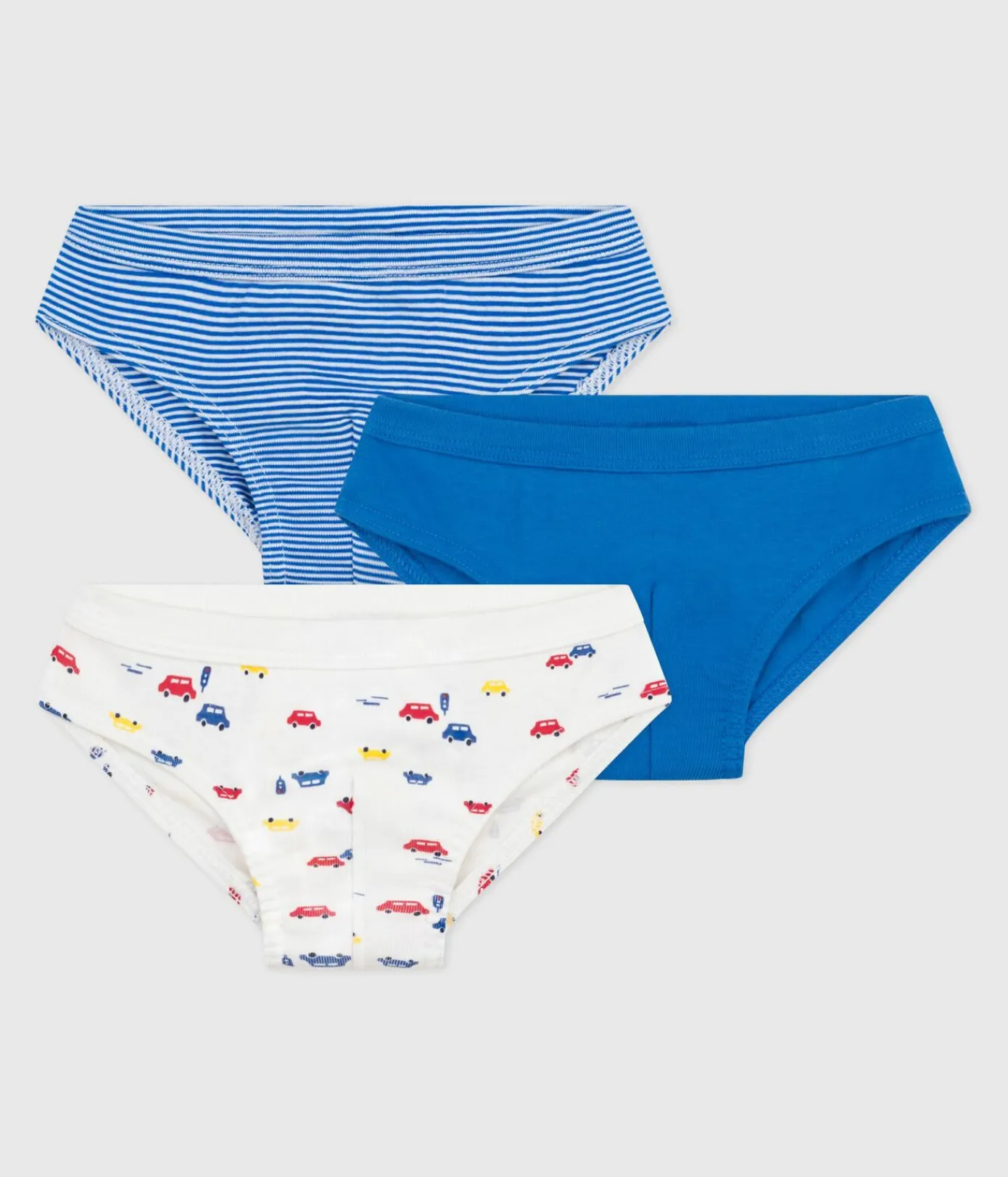Petit Bateau Unterhosen, Boxershorts*Set Kinder-Slips aus Baumwolle mit Auto-Motiv variante 1