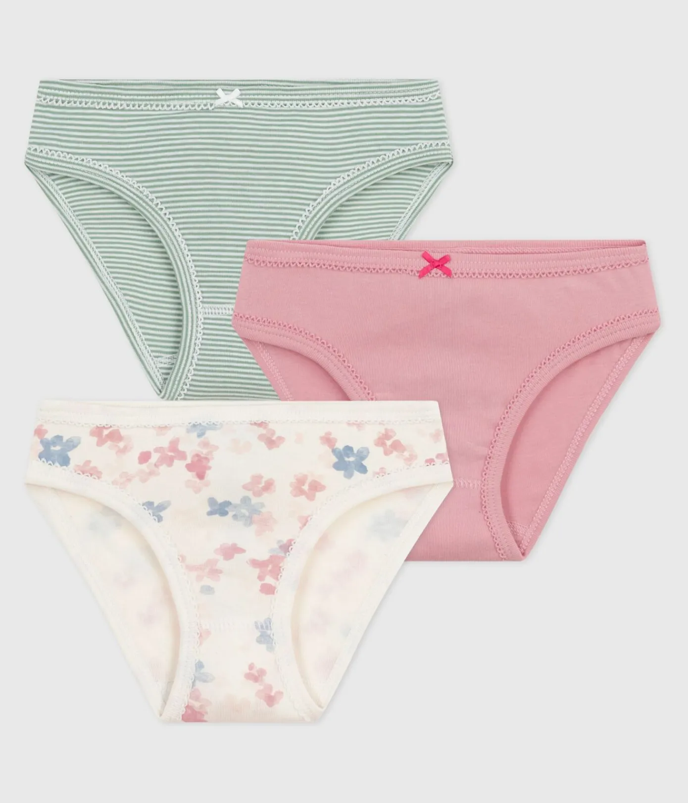 Petit Bateau Unterhosen, Shortys*Set Kinder-Slips aus Baumwolle mit Blumenmuster variante 1