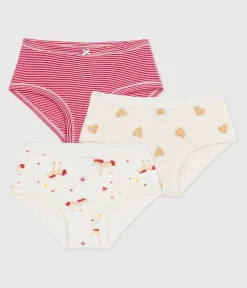 Petit Bateau Unterhosen, Shortys*Set Kinder-Slips High Waist aus bedruckter Baumwolle variante 1