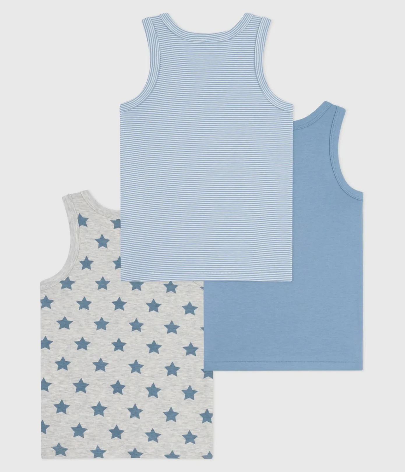 Petit Bateau Unterhemden, Tanktops|T-Shirts, Poloshirts, Hemden*Set Kinder-Unterhemden aus Baumwolle mit Sternmotiv variante 1
