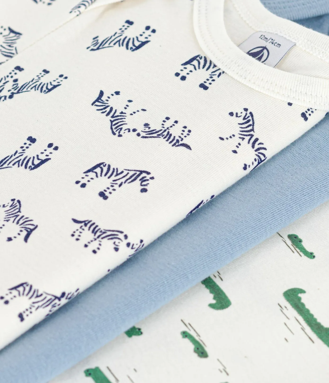Petit Bateau Bodys*Set kurärmeliger Baby-Bodys aus Baumwolle mit Tiermotiv variante 1
