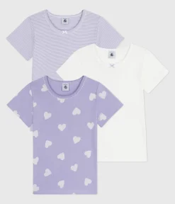 Petit Bateau Unterhemden, Tanktops|T-Shirts, Tops, Oberteile*Set kurzärmelige Kinder-T-Shirts aus Baumwolle mit Herzmotiv variante 1
