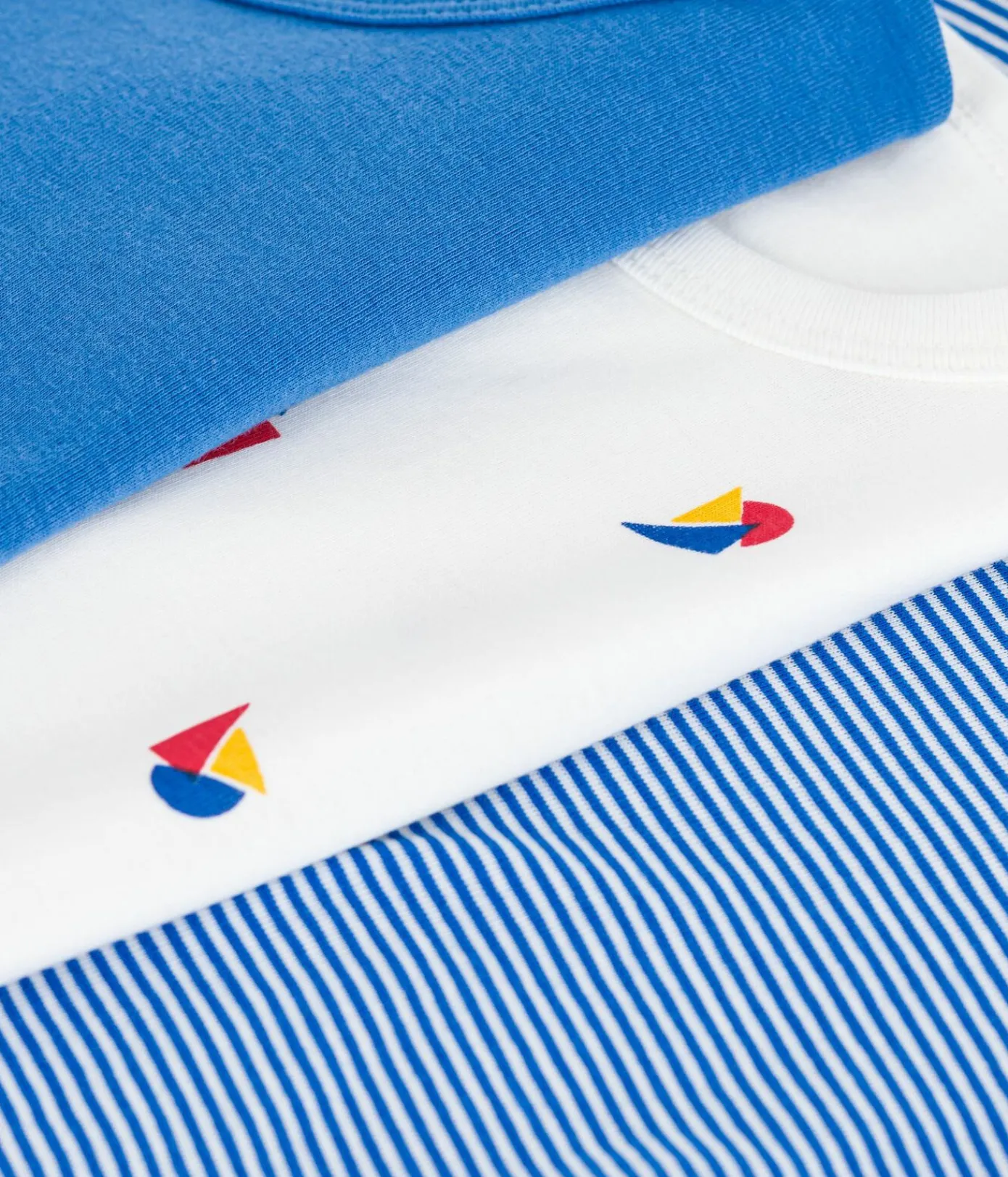 Petit Bateau Unterhemden, Tanktops|T-Shirts, Poloshirts, Hemden*Set kurzärmelige Kinder-T-Shirts aus bedruckter Baumwolle variante 1