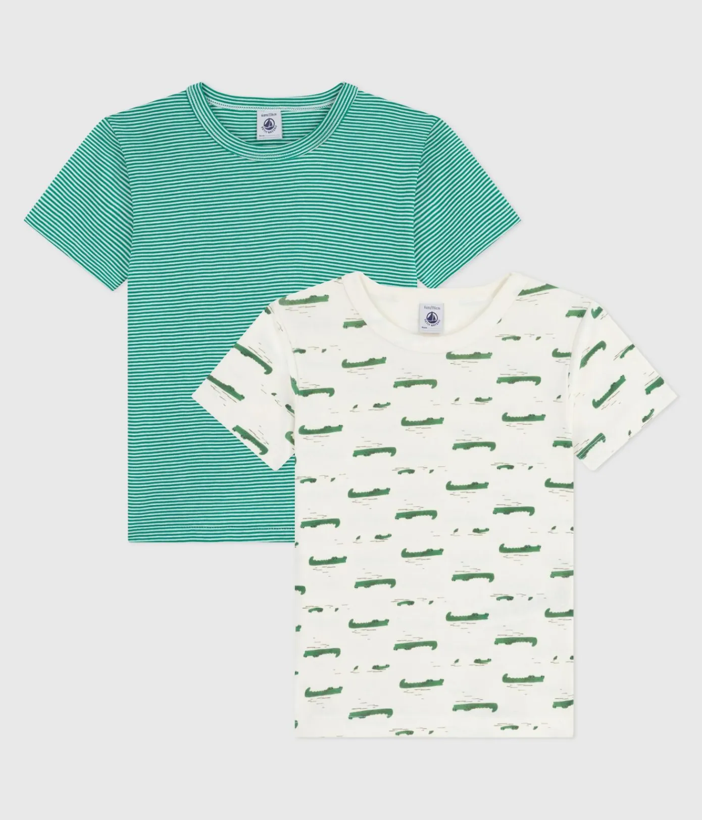 Petit Bateau Unterhemden, Tanktops|T-Shirts, Poloshirts, Hemden*Set kurzärmelige Kinder-T-Shirts aus bedruckter Baumwolle variante 1