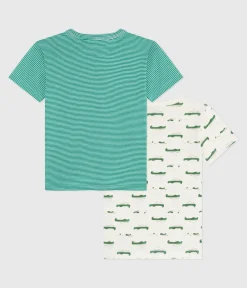 Petit Bateau Unterhemden, Tanktops|T-Shirts, Poloshirts, Hemden*Set kurzärmelige Kinder-T-Shirts aus bedruckter Baumwolle variante 1